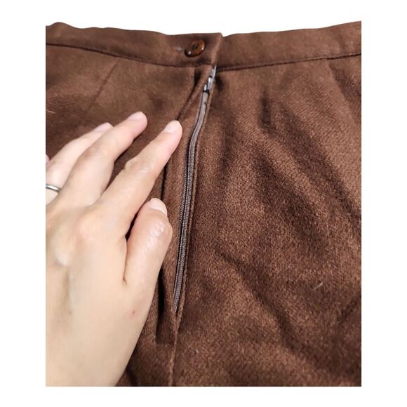 Vintage Easy Pieces New York pencil skirt Chocolate brown 100% wool size 6 USA - Picture 6 of 10